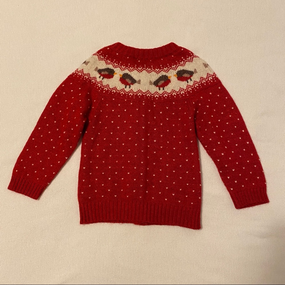 Jojo Maman Bébé fair isle robin cardigan 12-18m - Picture 2 of 3